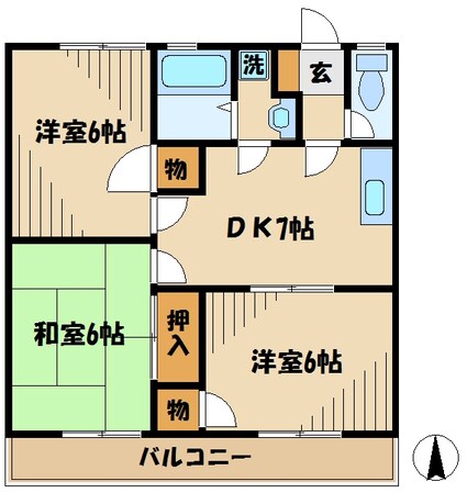 ライフタウン高幡の物件間取画像